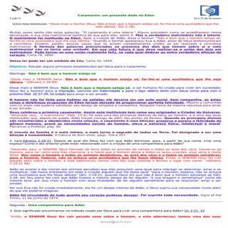 Casamento: um presente dado no Éden...