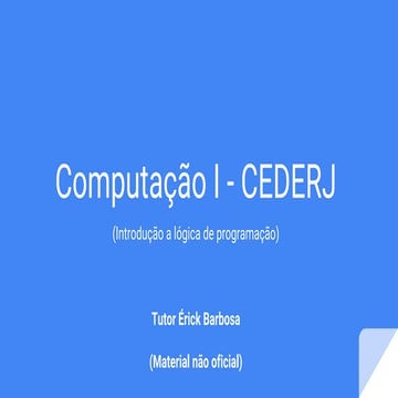 Resumo computação I