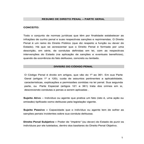 Resumo direito penal p geral