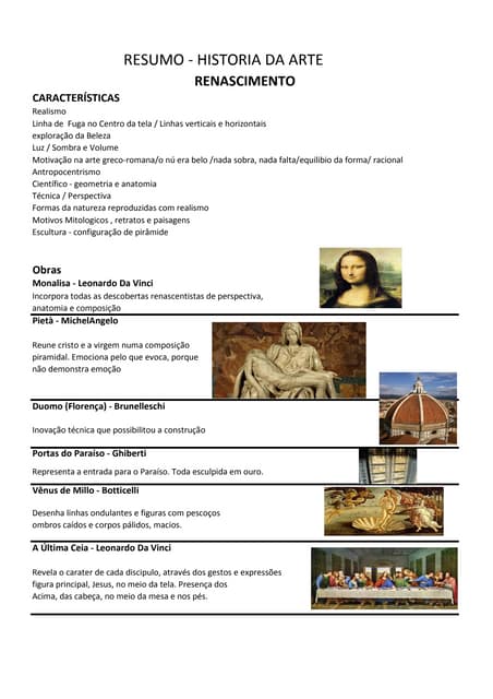 Resumo final av2   historia da arte...
