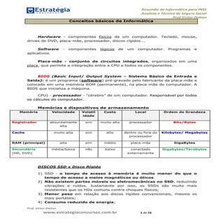 Resumo INSS Informática