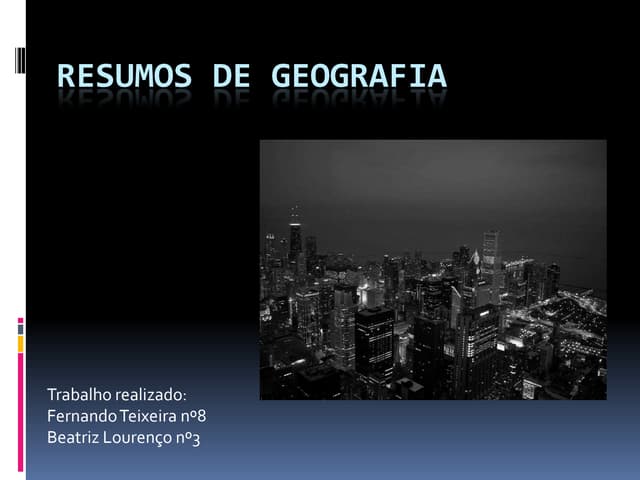 Resumos de geografia
