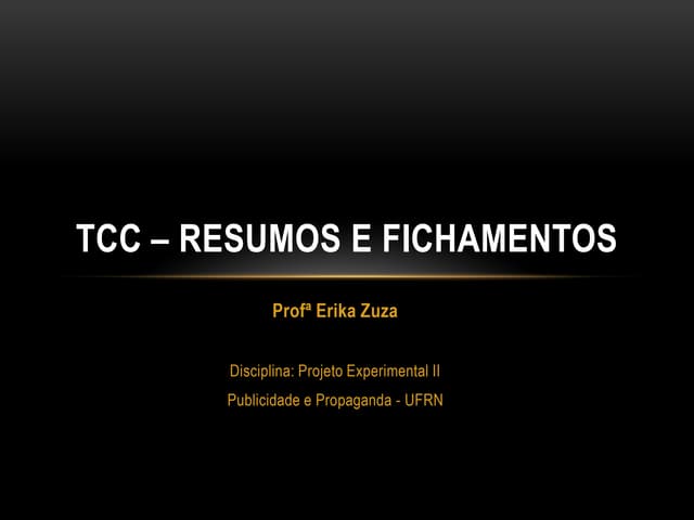 Resumos e fichamentos - TCC - versã...