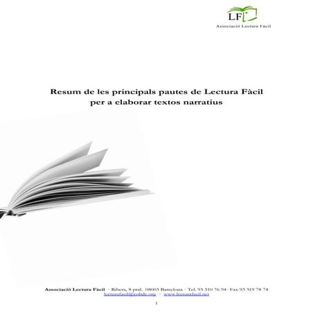 Resum pautes LF per a textos narratius