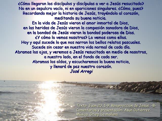 PASCUA ES SIEMPRE: ¿CÓMO VER NOSOTROS A JESÚS RESUCITADO?