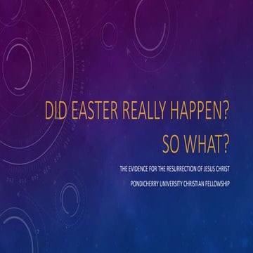 Did Easter really happen? So what?