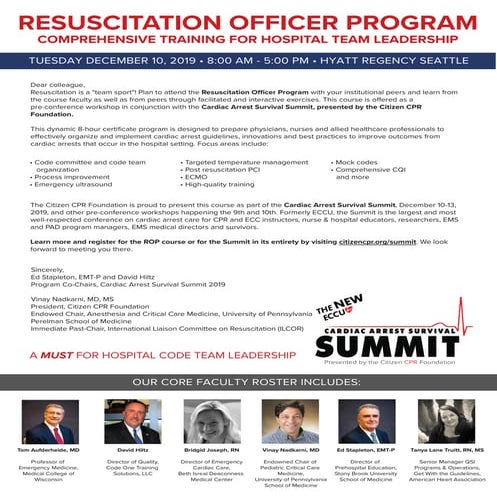 Resuscitation Officer Program
