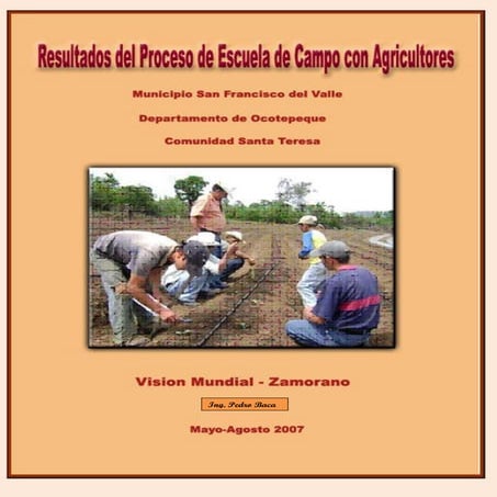 Resutado proceso eca san marcos ocotepeque honduras