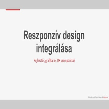 Reszponzív design integrálása