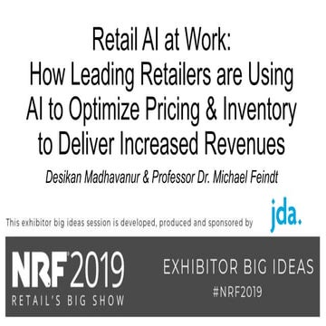 Retail AI at work: How leading retailers are using AI to optimize pricing and...