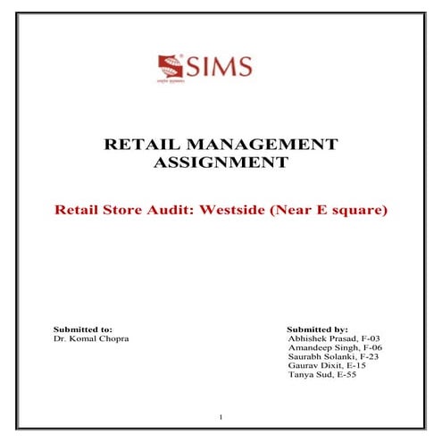 Retail assignment  final