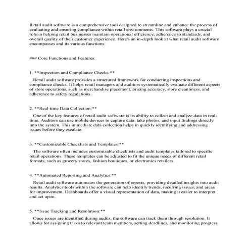 How to conduct a retail audit in 10 steps | PPTX