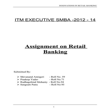 Retail banking