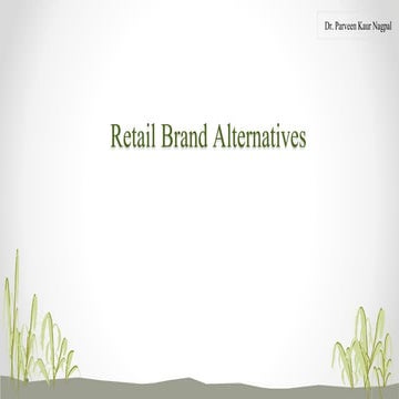 Retail Brand Alternatives