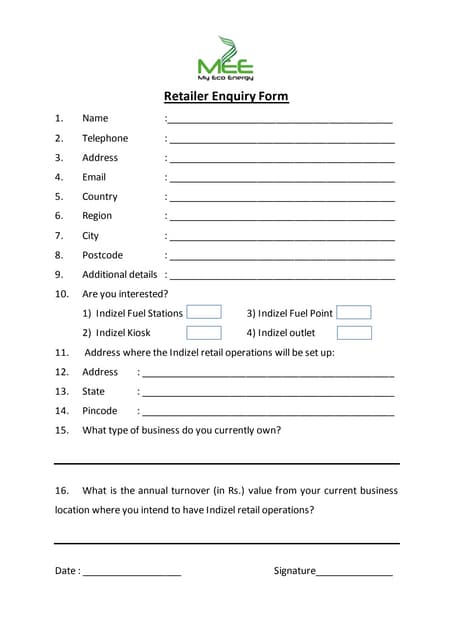 Application form for admission | PDF