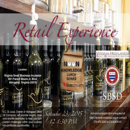 Retail Experience Noon Knowledge, September 23, 2015