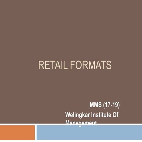 Retail formats