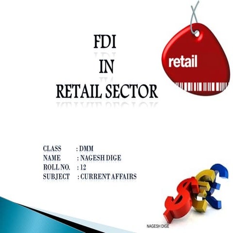 Retail Industry In INDIA & FDI