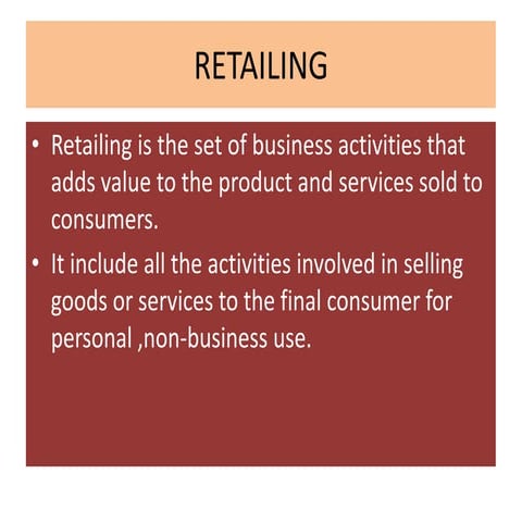 Retailing