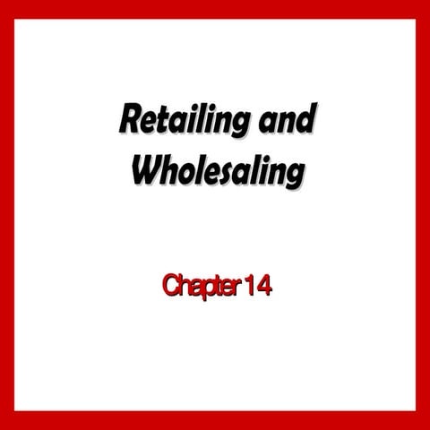 Retailing (Concept & Definition)