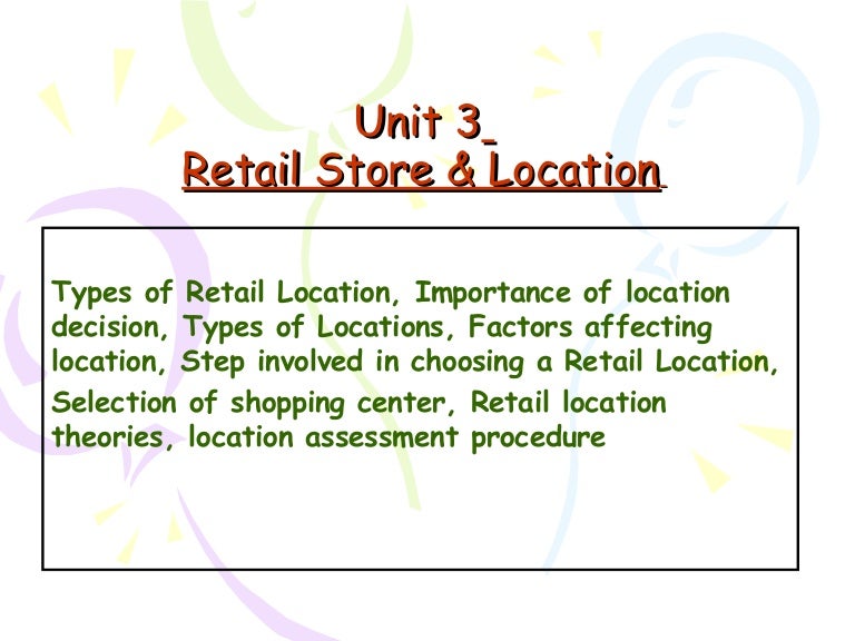 Retail location