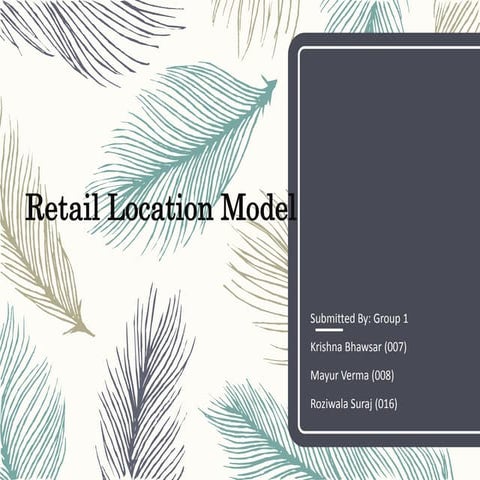 Retail location model
