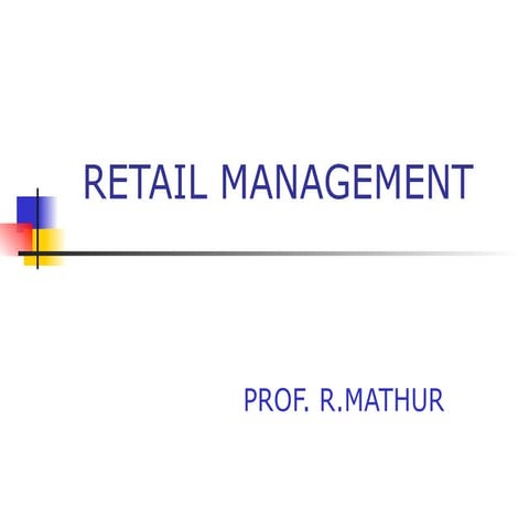 Retail Management