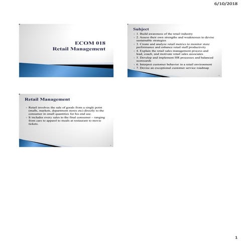 Retail management | PDF
