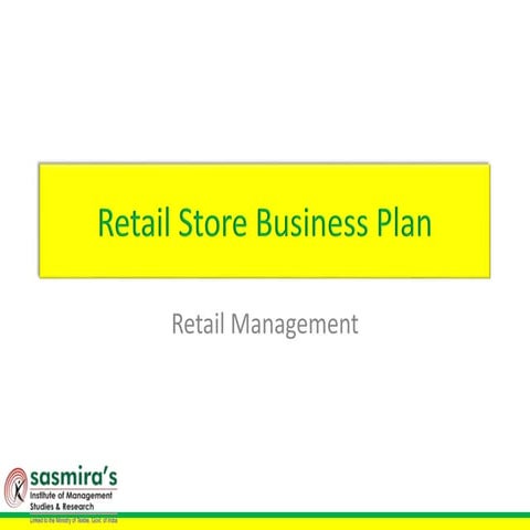Retail management business plan