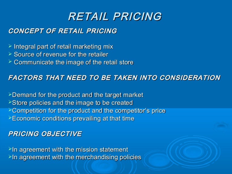 Retail Pricing