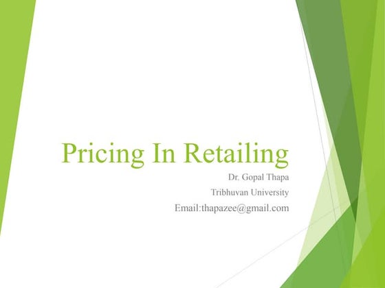 Retailpricing 2 1 Pptx Retail Industry Industries