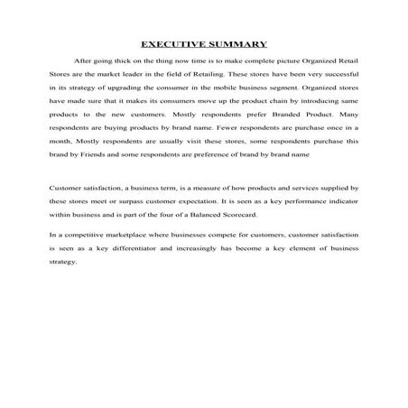 Retail project report