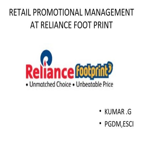 Retail promotional strategy