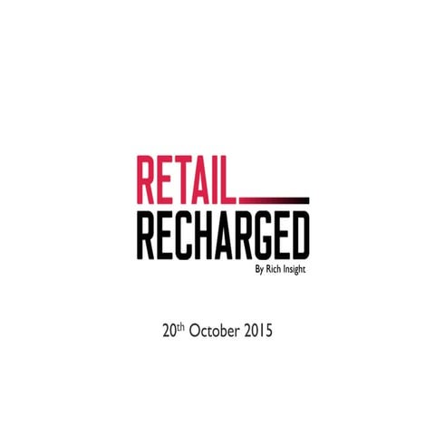 Introducing Retail Recharged. Unravelling the best of Retail innovation.