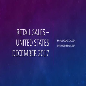 Retail sales -  United States - December 2017