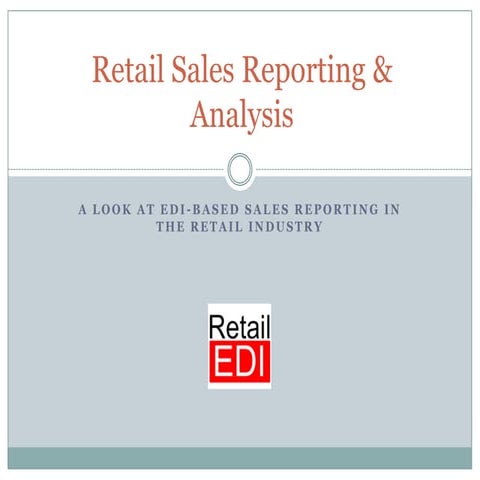Retail sales reporting & analysis