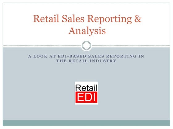 Retail sales reporting & analysis