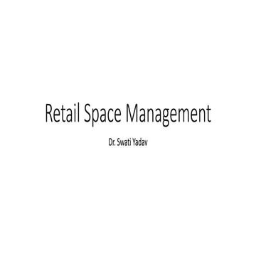 Retail space management sy
