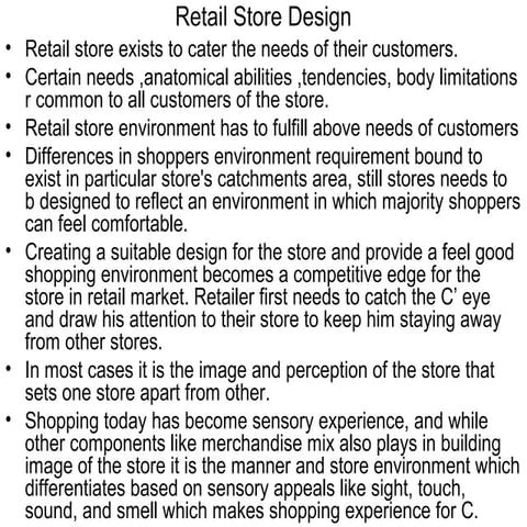 Retail store design