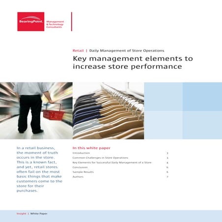 Daily Management of Store Operations