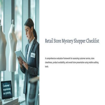 Store Manager Checklist with eAuditor Audits & Inspections | PDF