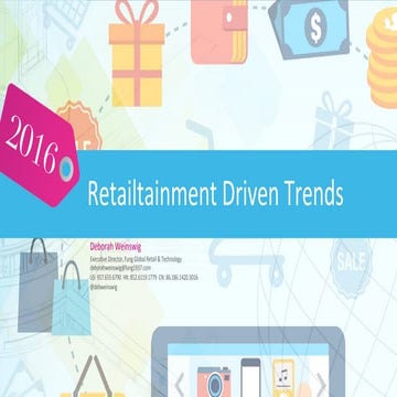 Retailtainment for Entertainment Experience Evolution Feb. 25, 2016 