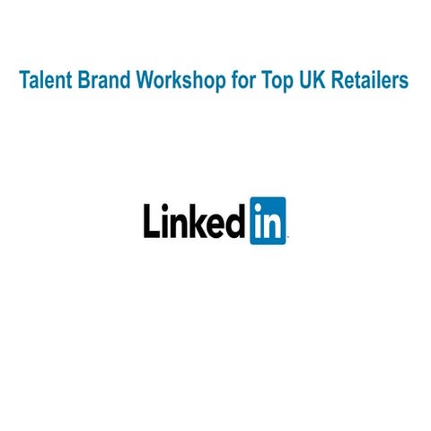 Retail Workshop for Top UK Retailers