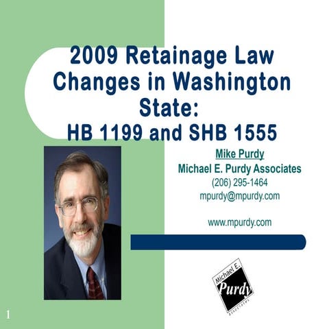 Retainage Law Changes In Washington State