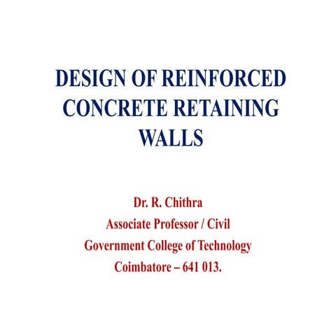 Retaining wall analysis and design according to aci | PDF