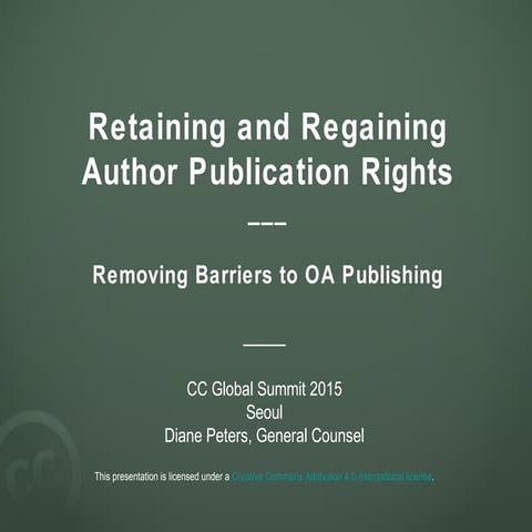 Retaining and regaining author publication rights