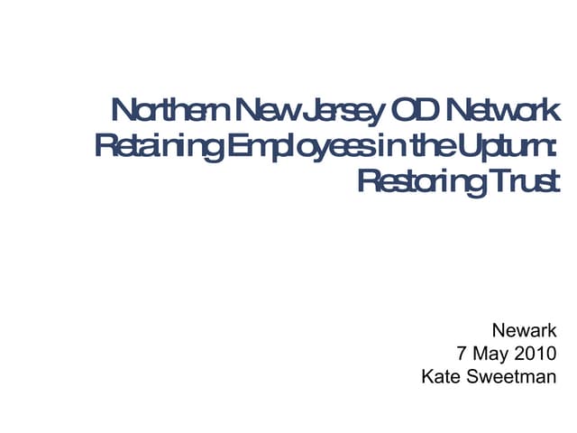 Retaining Employees in the Upturn