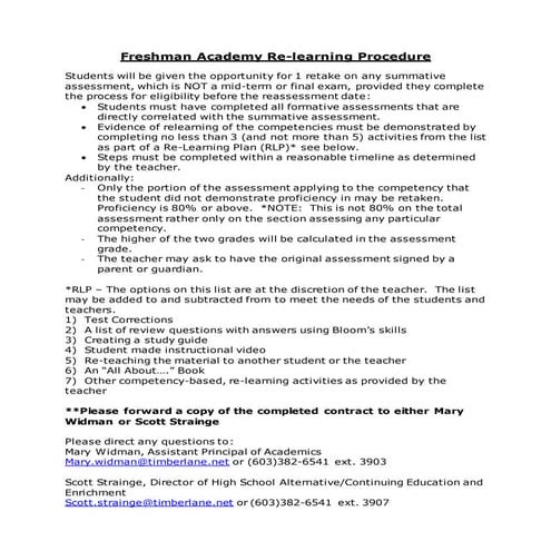 Retake policy update 14 15