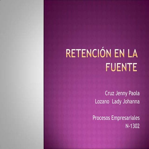 Retención en la fuente 2013