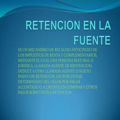 Retencion en la fuente